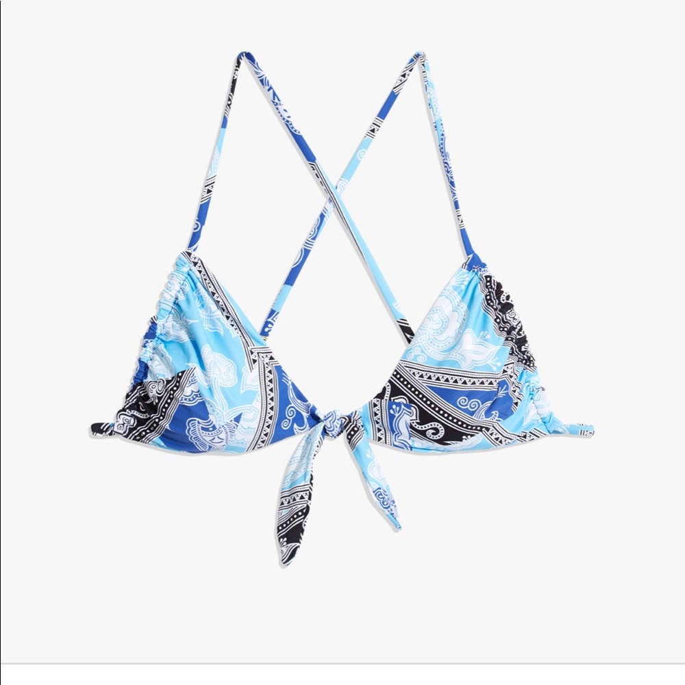 Onia DVF Arabella Alaskan Blue String Bikini Top